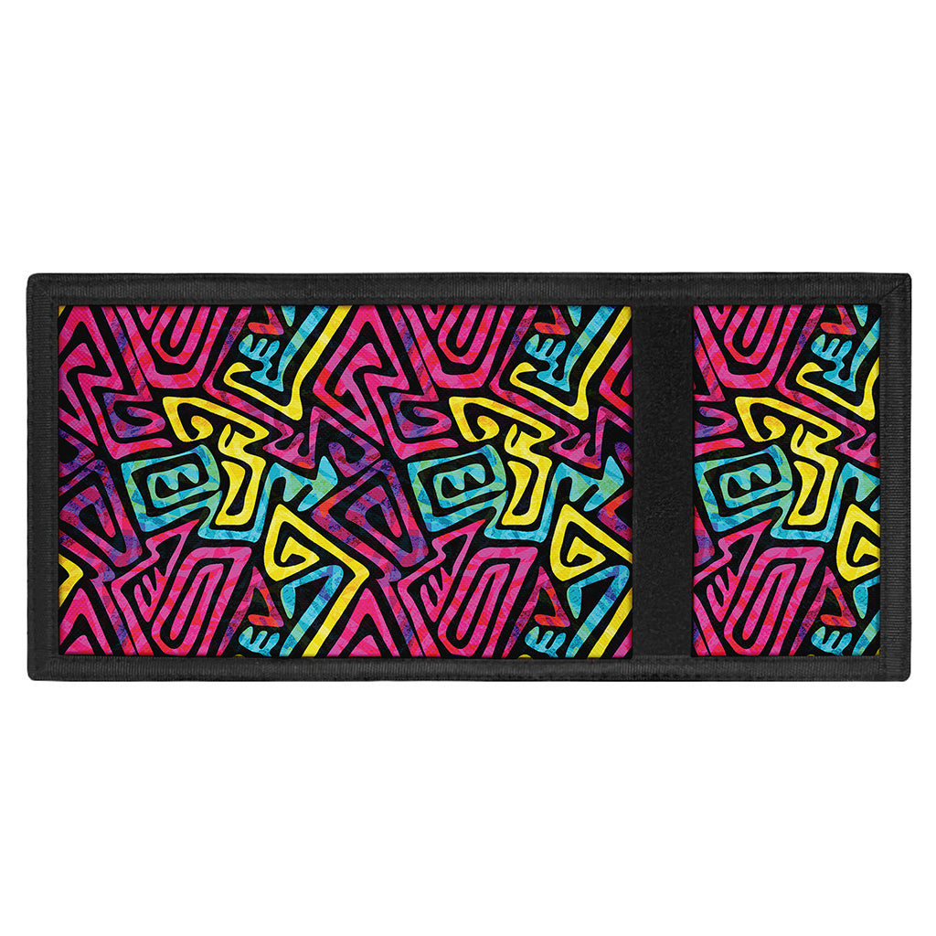 Psychedelic Funky Pattern Print Trifold Wallet