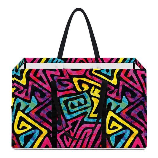 Psychedelic Funky Pattern Print Utility Tote Bag