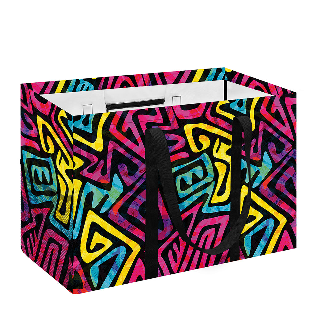 Psychedelic Funky Pattern Print Utility Tote Bag