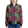 Psychedelic Funky Pattern Print Women's Bomber Jacket