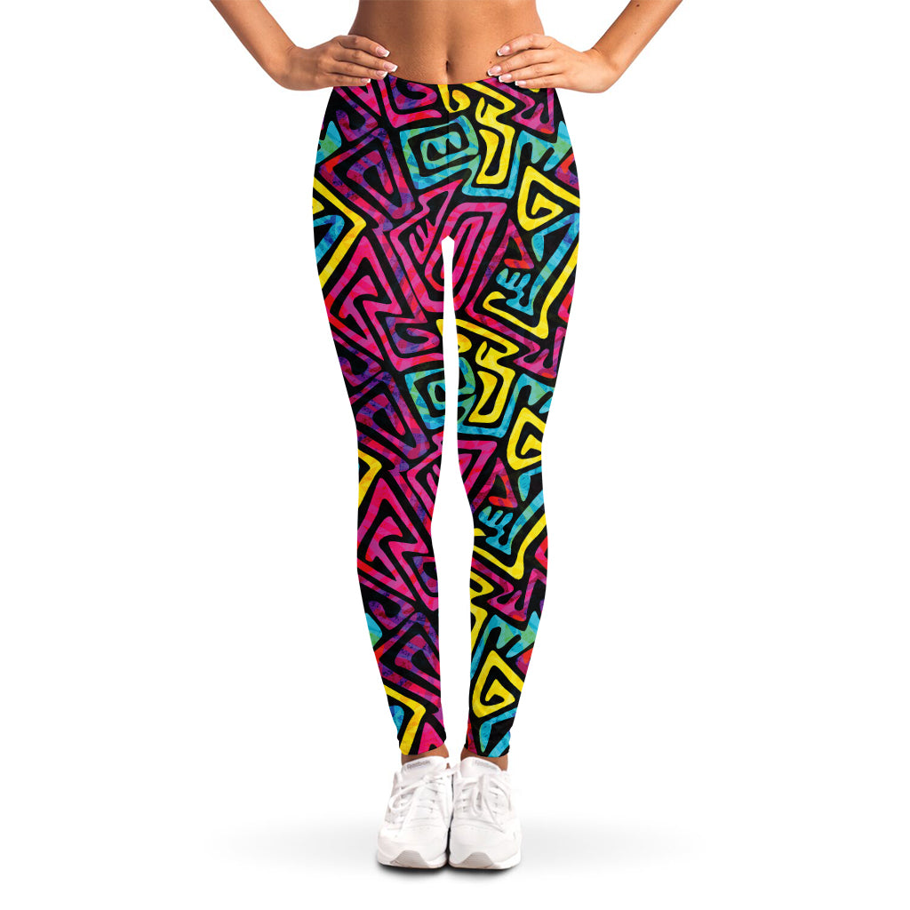 Psychedelic Funky Pattern Print Women's Leggings