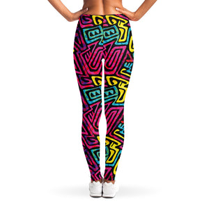 Psychedelic Funky Pattern Print Women's Leggings