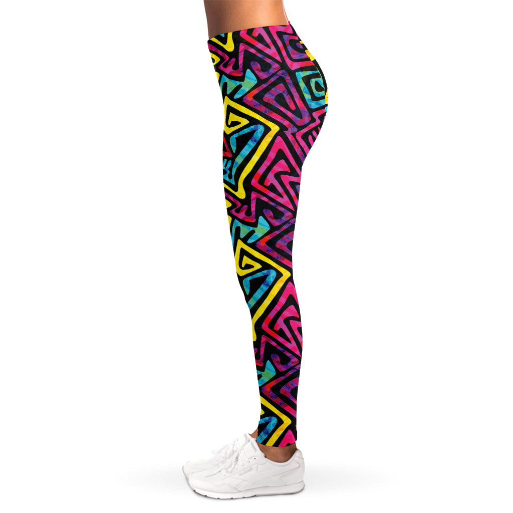 Psychedelic Funky Pattern Print Women's Leggings