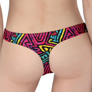 Psychedelic Funky Pattern Print Women's Thong