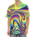 Psychedelic Gradient Print Aloha Shirt