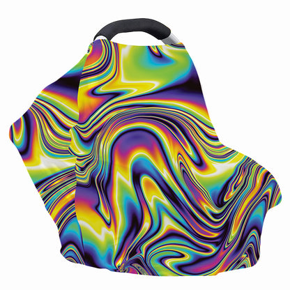 Psychedelic Gradient Print Baby Seat Cover