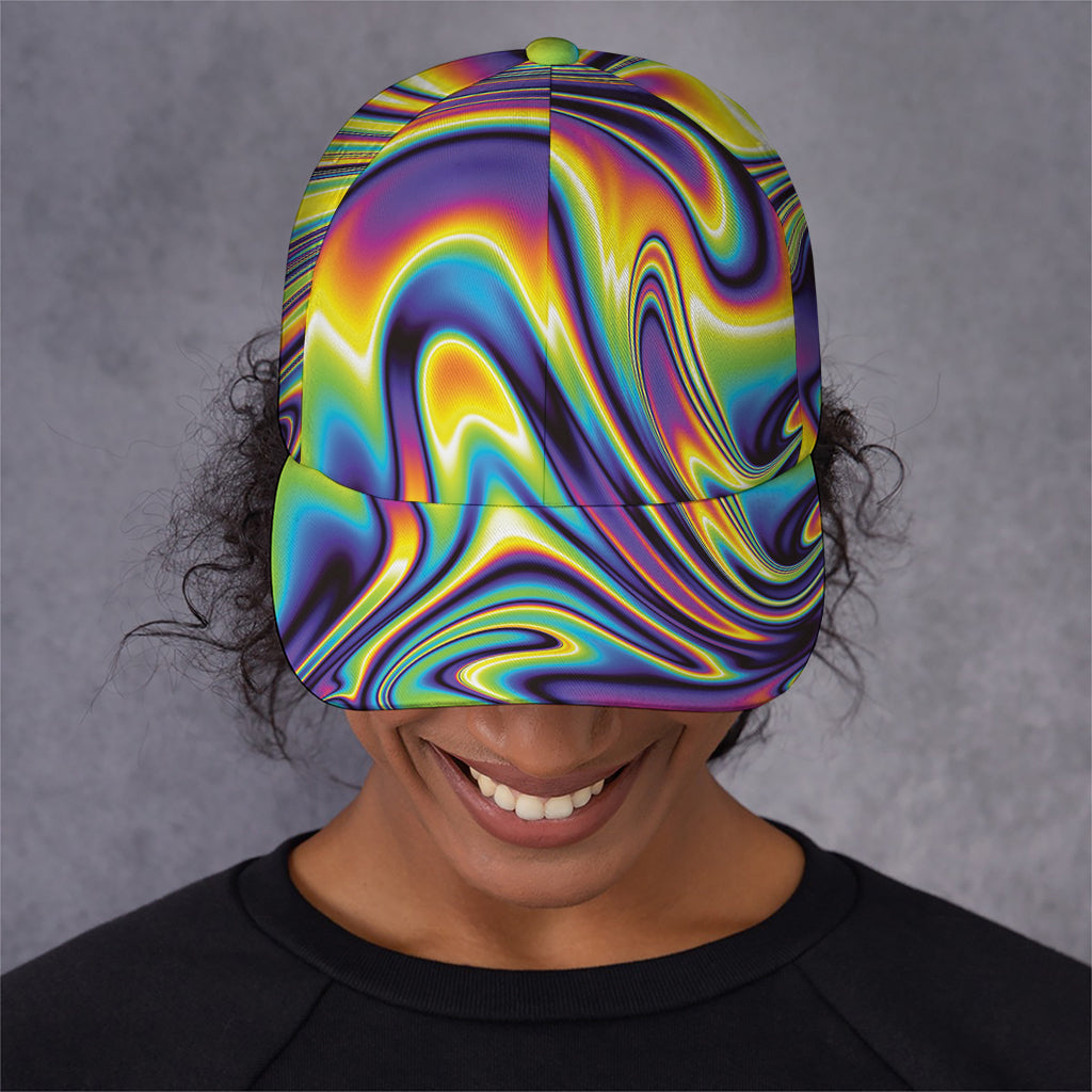 Psychedelic Gradient Print Baseball Cap