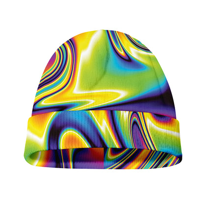 Psychedelic Gradient Print Beanie