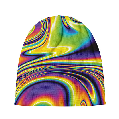 Psychedelic Gradient Print Beanie