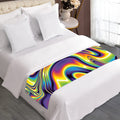 Psychedelic Gradient Print Bed Runner