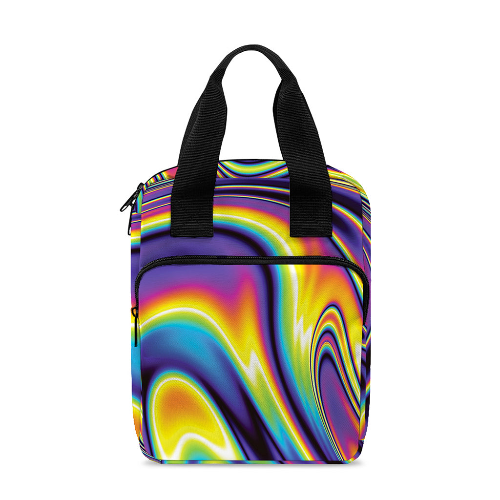 Psychedelic Gradient Print Bible Tote Bag