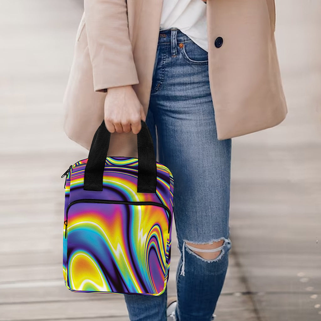 Psychedelic Gradient Print Bible Tote Bag