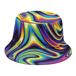 Psychedelic Gradient Print Bucket Hat