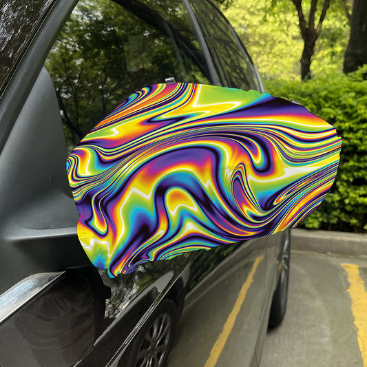 Psychedelic Gradient Print Car Side Mirror Covers