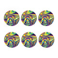 Psychedelic Gradient Print Coaster Set