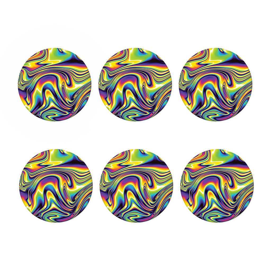 Psychedelic Gradient Print Coaster Set