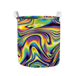 Psychedelic Gradient Print Collapsible Laundry Basket