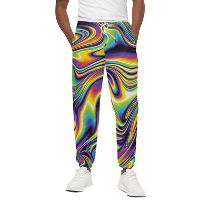 Psychedelic Gradient Print Cotton Pants