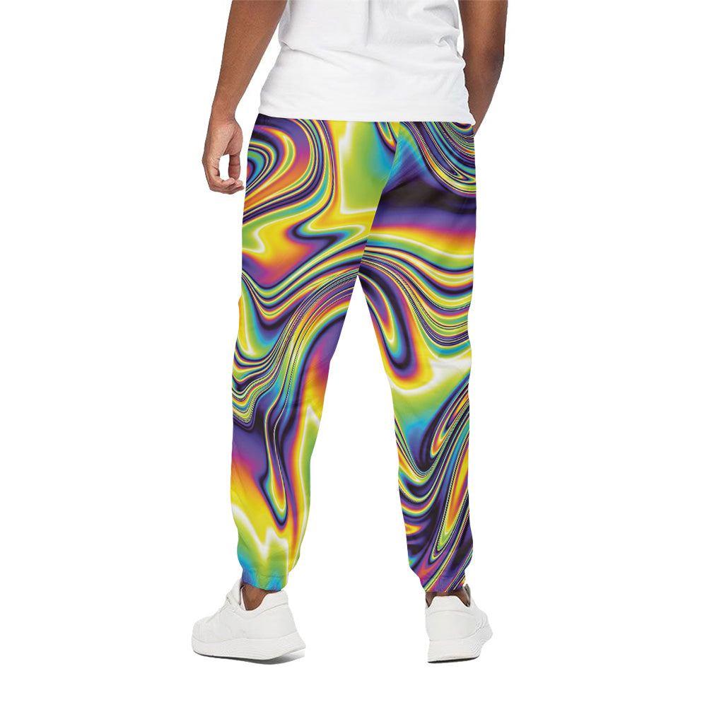 Psychedelic Gradient Print Cotton Pants