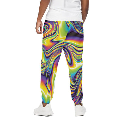 Psychedelic Gradient Print Cotton Pants