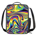Psychedelic Gradient Print Crossbody Lunch Bag