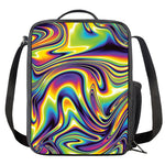 Psychedelic Gradient Print Crossbody Lunch Bag
