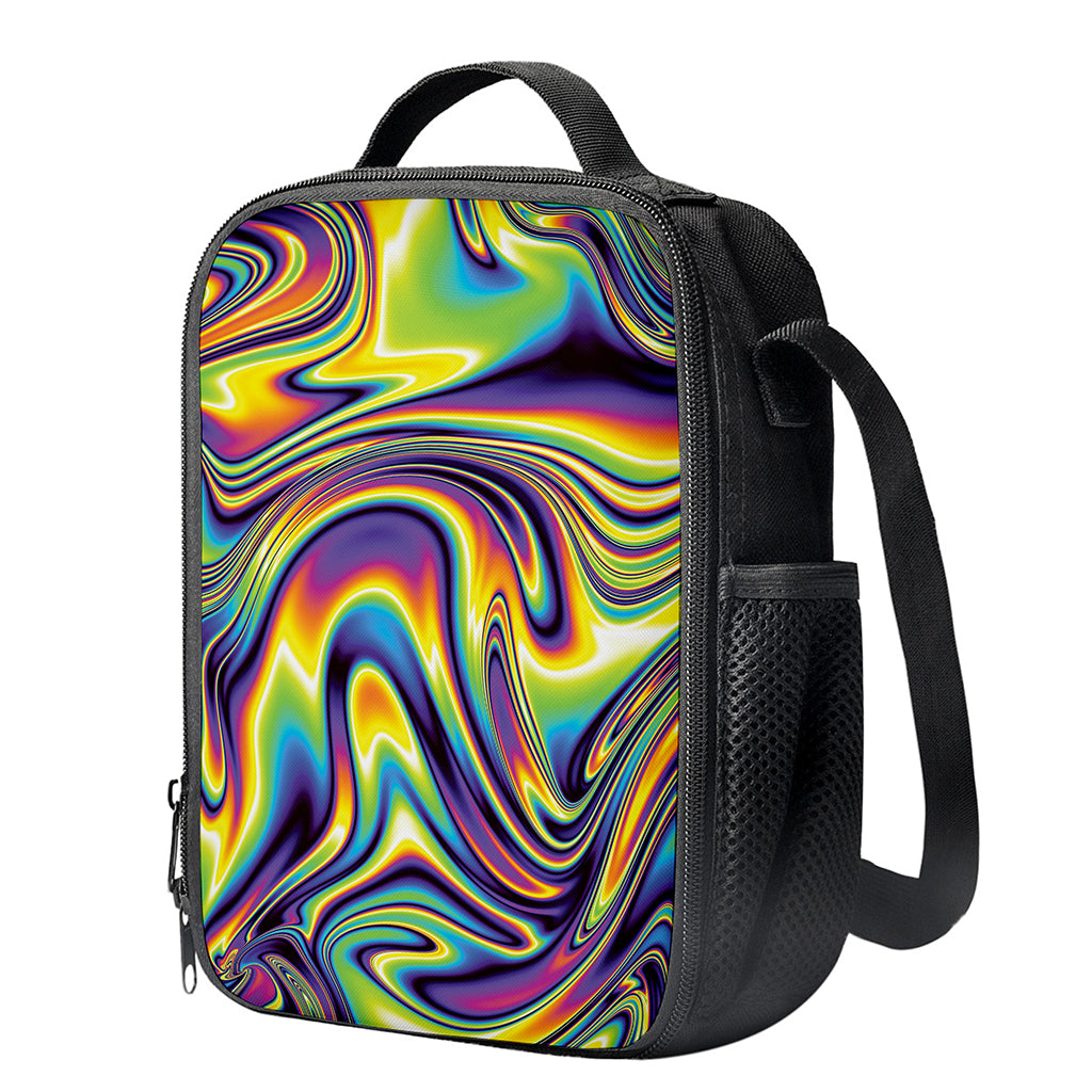 Psychedelic Gradient Print Crossbody Lunch Bag