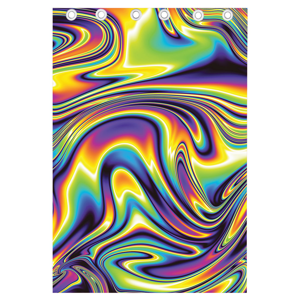 Psychedelic Gradient Print Curtain