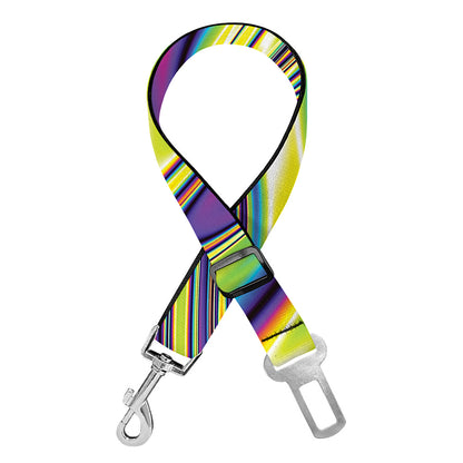 Psychedelic Gradient Print Dog Seat Belt