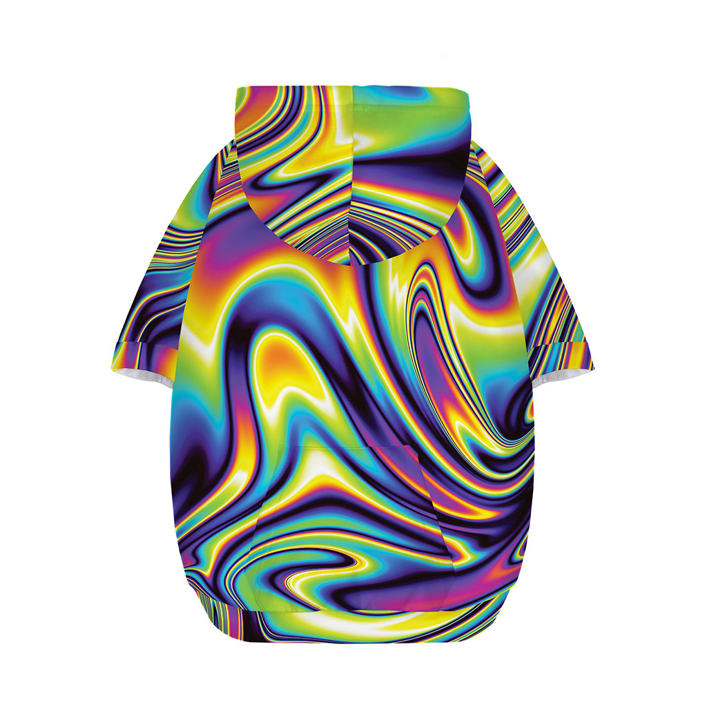 Psychedelic Gradient Print Dog Zip Up Hoodie