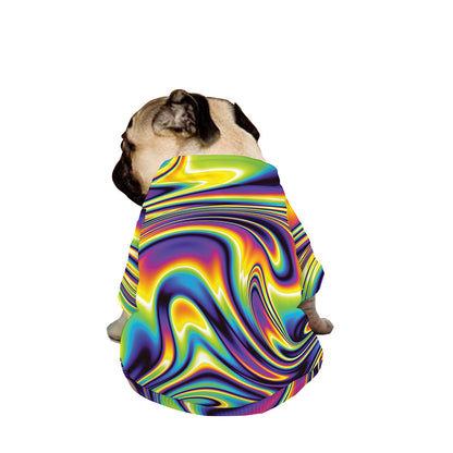 Psychedelic Gradient Print Dog Zip Up Jacket