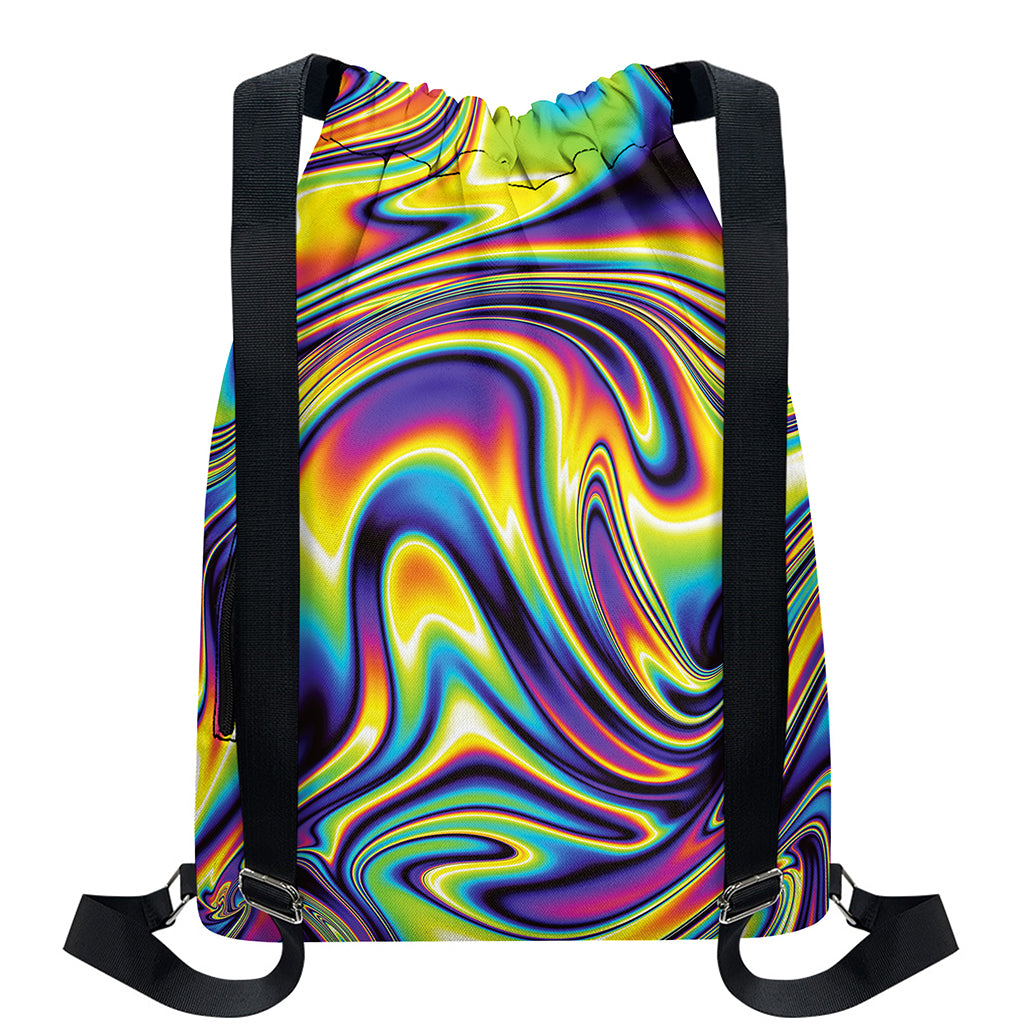 Psychedelic Gradient Print Drawstring Backpack