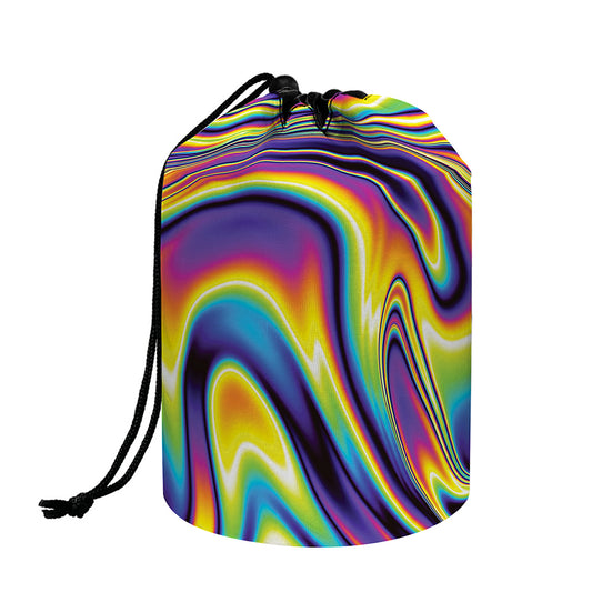 Psychedelic Gradient Print Drawstring Makeup Bag