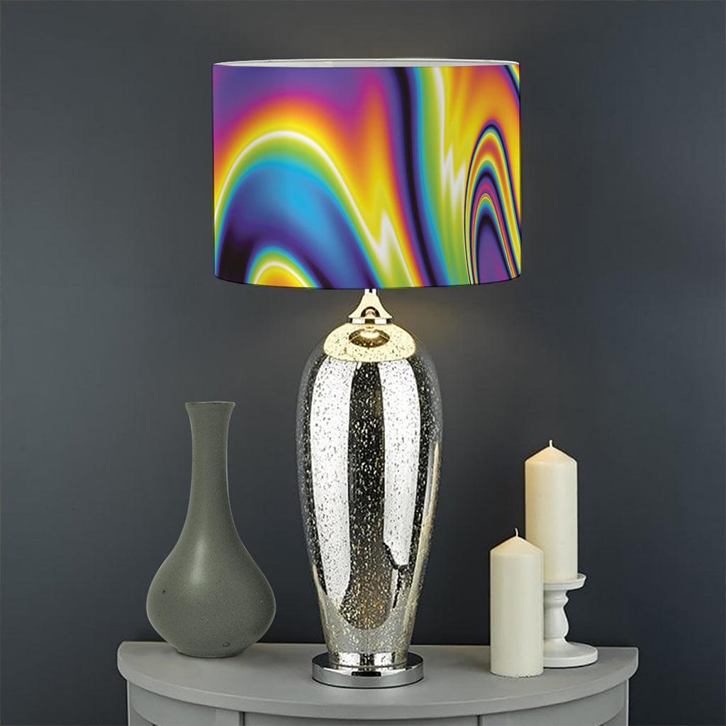 Psychedelic Gradient Print Drum Lamp Shade