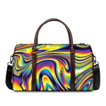 Psychedelic Gradient Print Duffle Bag