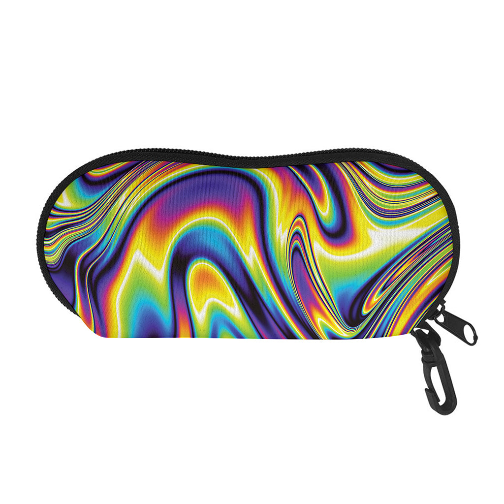 Psychedelic Gradient Print Glasses Case