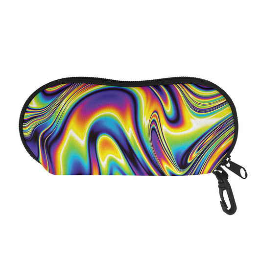 Psychedelic Gradient Print Glasses Case