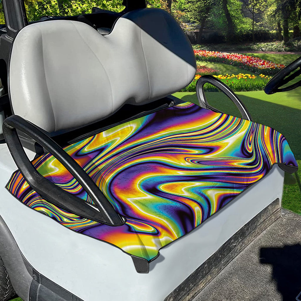 Psychedelic Gradient Print Golf Cart Seat Cover