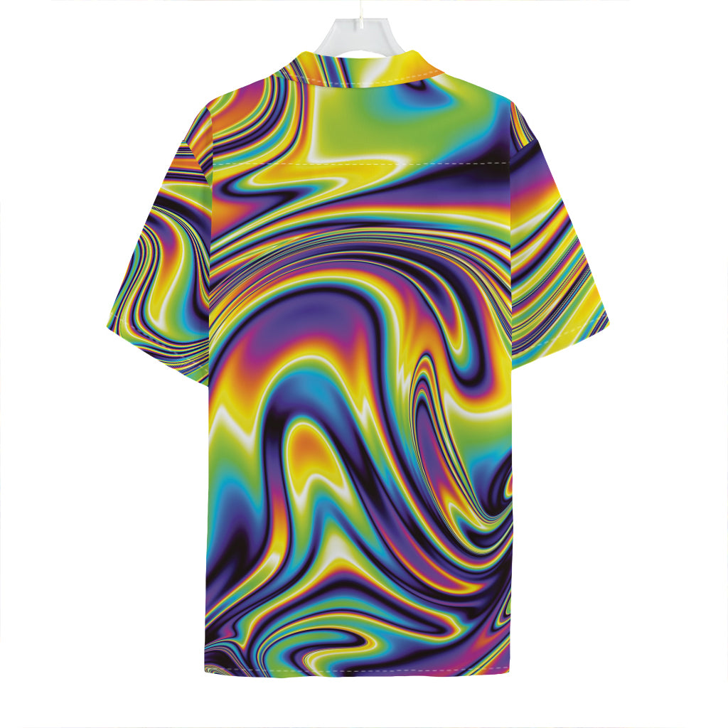 Psychedelic Gradient Print Hawaiian Shirt