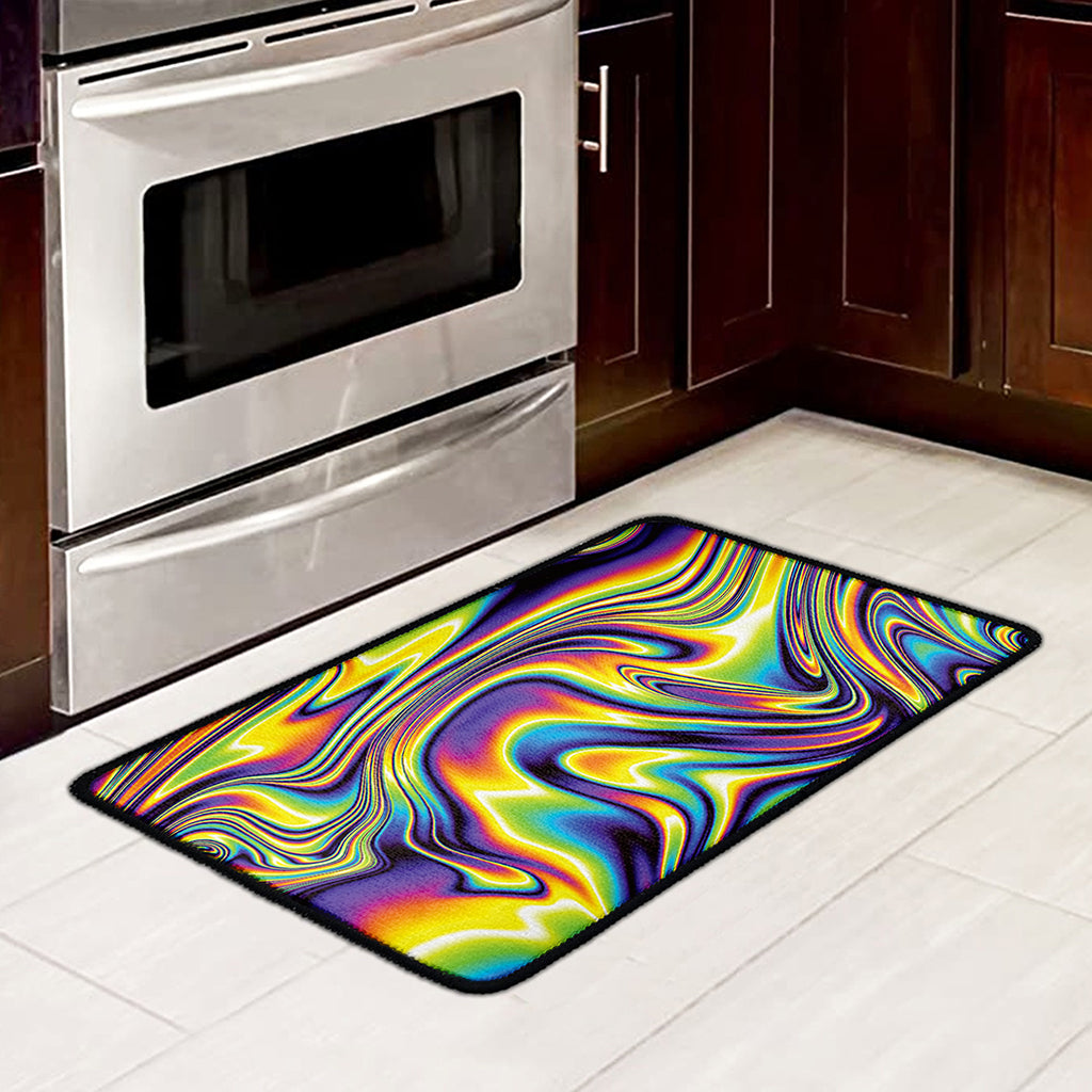 Psychedelic Gradient Print Kitchen Mat