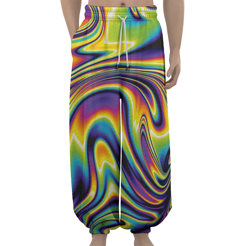 Psychedelic Gradient Print Lantern Pants