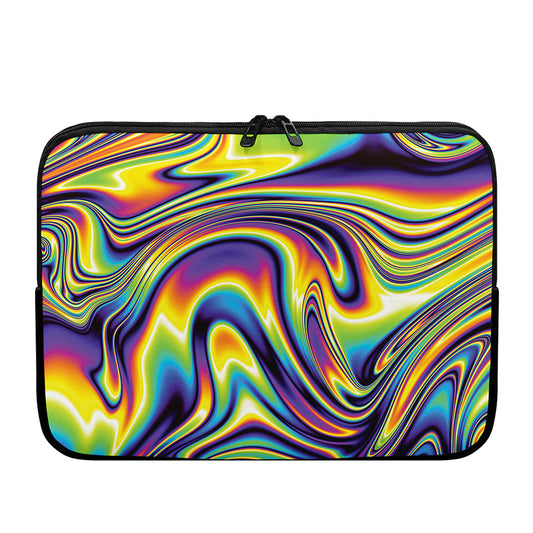 Psychedelic Gradient Print Laptop Sleeve