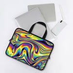 Psychedelic Gradient Print Laptop Sleeve With Handle