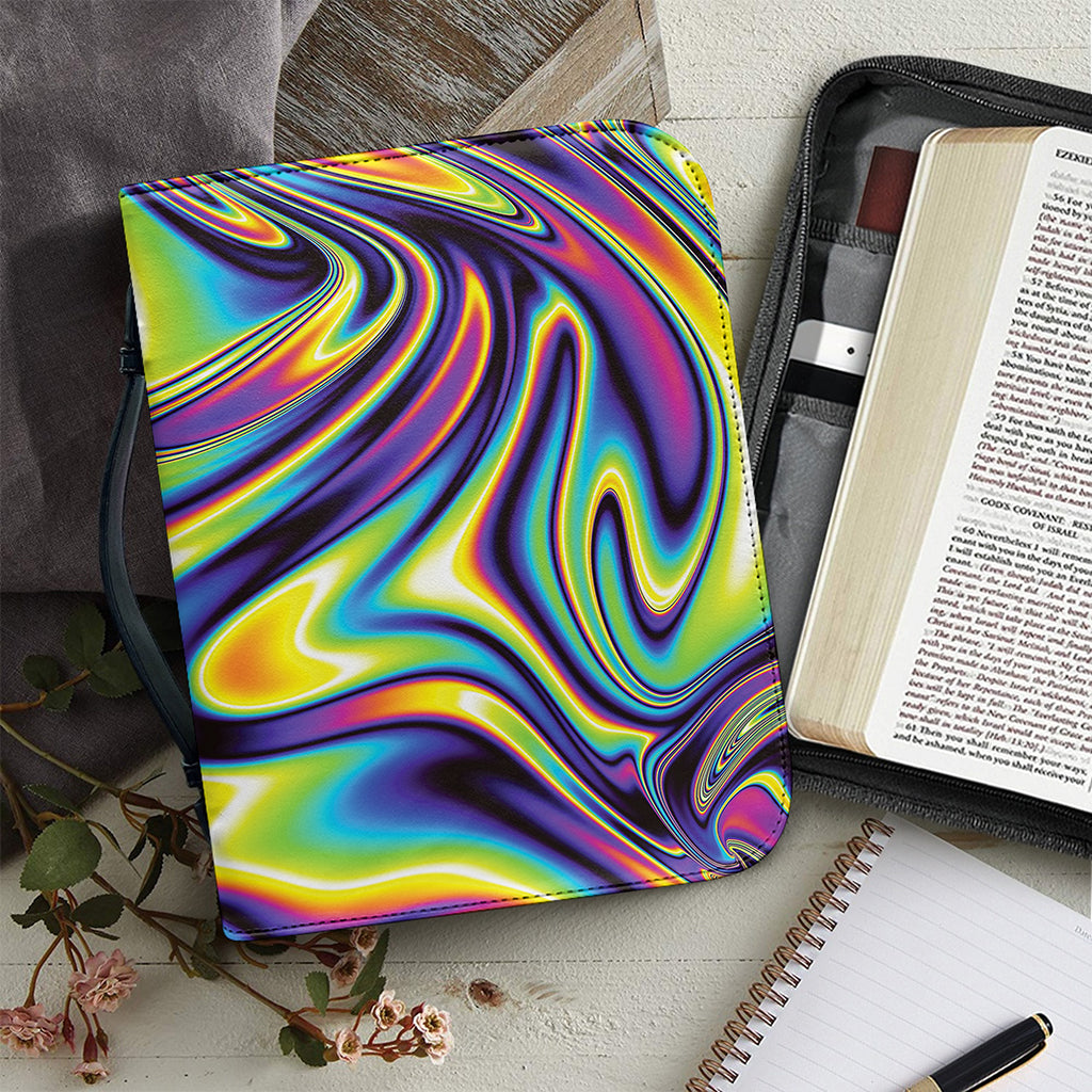 Psychedelic Gradient Print Leather Bible Cover