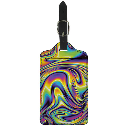 Psychedelic Gradient Print Luggage Tag