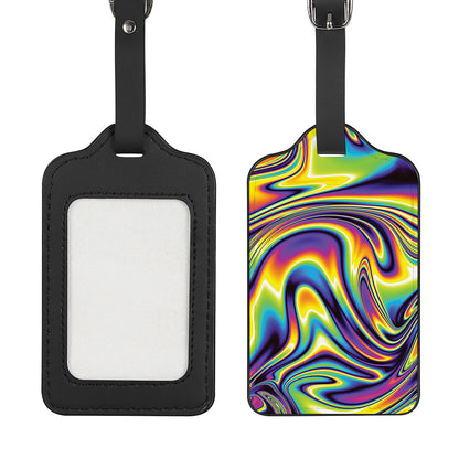 Psychedelic Gradient Print Luggage Tag