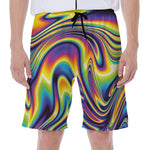 Psychedelic Gradient Print Men's Beach Shorts
