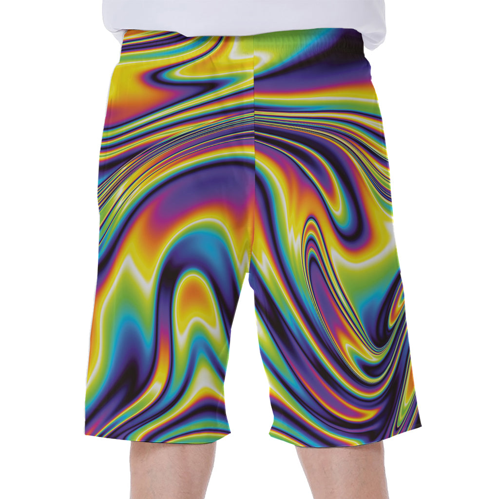 Psychedelic Gradient Print Men's Beach Shorts