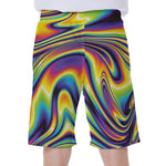 Psychedelic Gradient Print Men's Beach Shorts