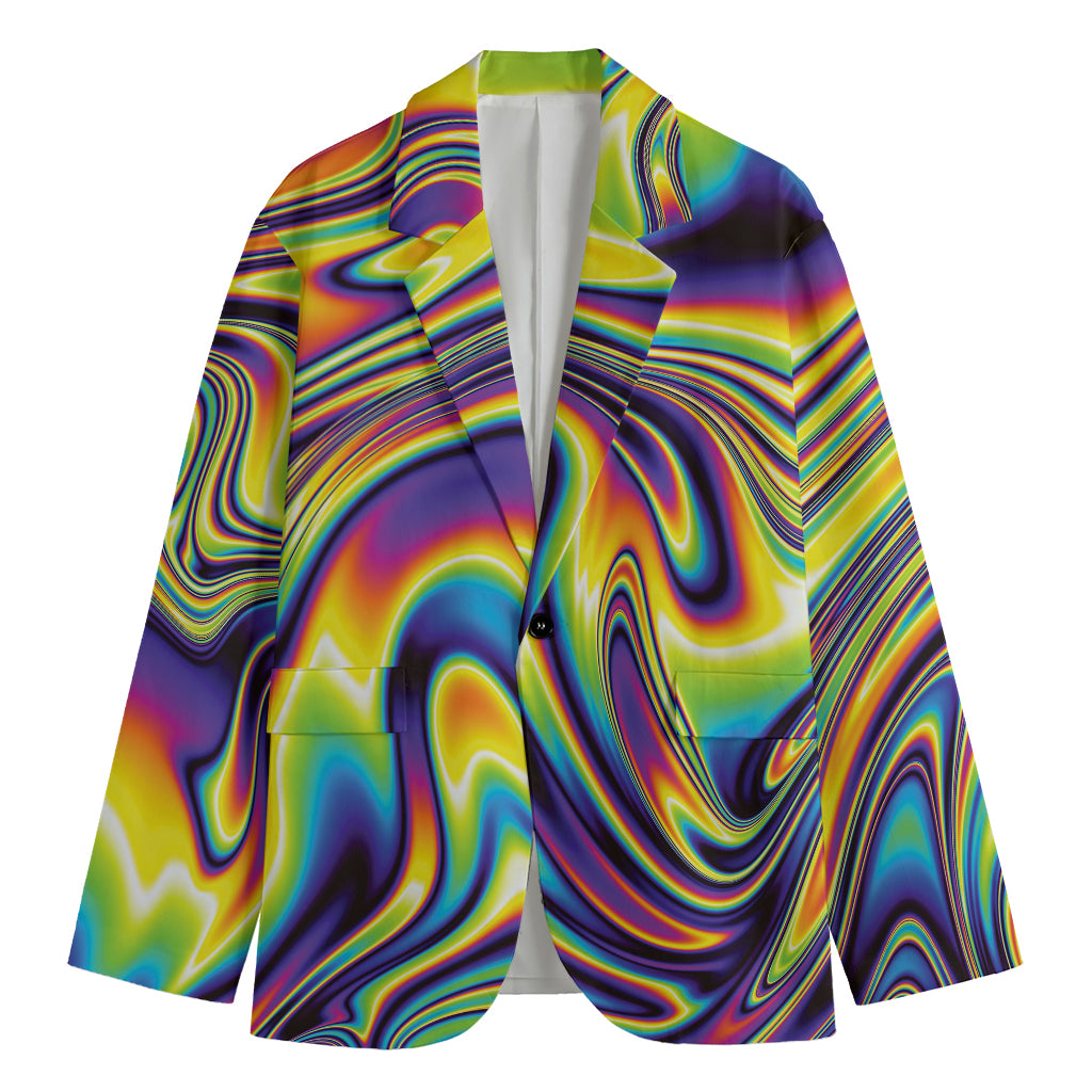 Psychedelic Gradient Print Men's Blazer